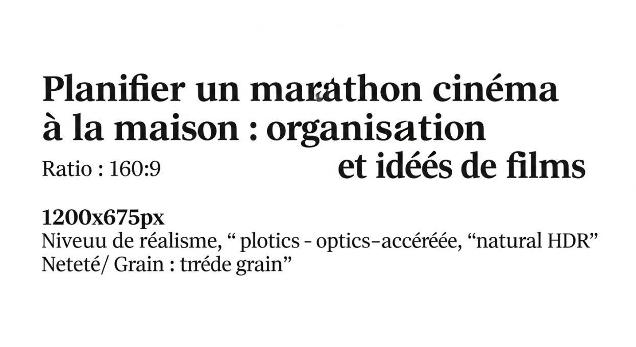 Planifier un marathon cinéma à la maison : organisation et idées de films