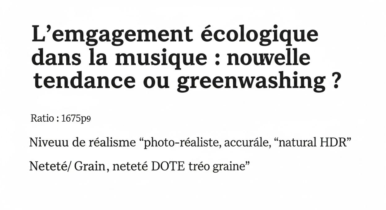 L’engagement écologique dans la musique : nouvelle tendance ou greenwashing ?