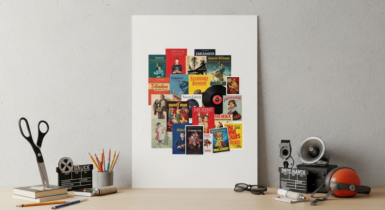 Fabriquer un poster personnalisé rassemblant vos livres, musiques et films préférés