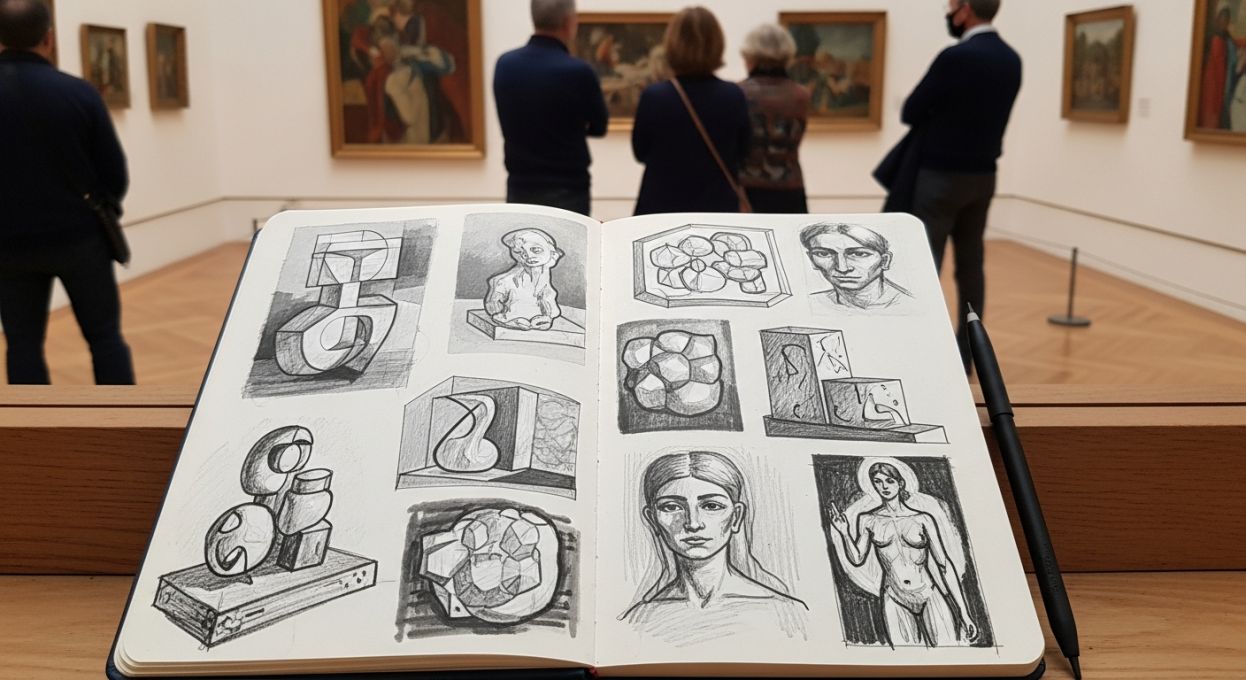 Réaliser un carnet de croquis lors de vos visites d’expositions